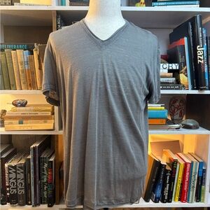 John Varvatos Men's Gray V-Neck T-Shirt